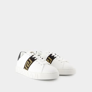 Versace La Greca Sneakers - - Tela - Negro