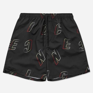 Pantalones cortos de baño negros para hombre