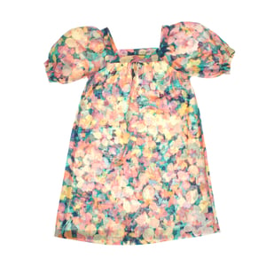 Vestido de flores manga corta 601084 niñas