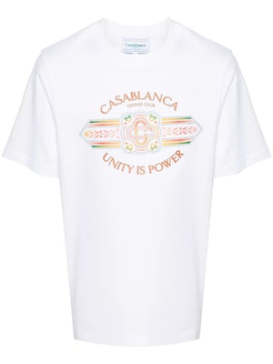 Casablanca La unión hace la fuerza Camiseta estampada en blanco