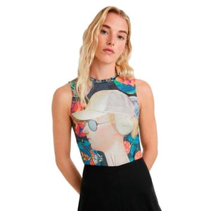 Desigual Camiseta Interior para Mujer Negra 343606