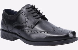 Hush Puppies Brace Brogue Mens zapatos negros