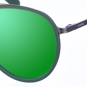 Gafas de sol de metal con forma ovalada Cameron unisex