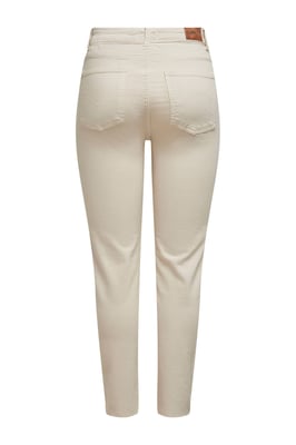 ONLY jeans de tiro alto rectos cortos ONLEMILY ecru