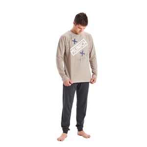 Pijama de Invierno manga larga cuello redondo MU1 hombre