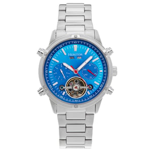Reloj automático Heritor Wilhelm con pulsera semiesqueleto y día/fecha