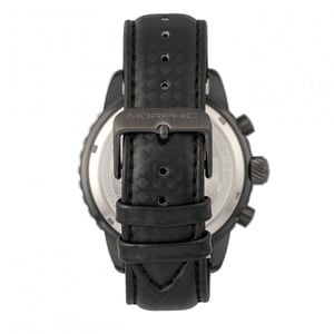 Reloj con correa de cuero y cronógrafo Morphic serie M51 con fecha