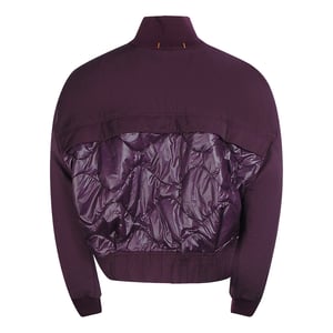 Parajumpers Sudadera morada de forro polar con cuello alto y cremallera de un cuarto