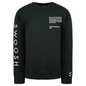 Nike Swoosh Campo de manga larga Sweaters de hombre negro CU4035 010