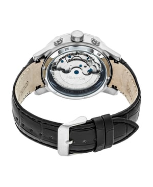 Reloj automático Heritor Hannibal semiesqueleto con correa de cuero