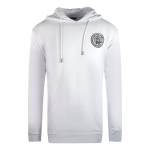 Cavalli Class sudadera con capucha blanca con diseño de circulo grande