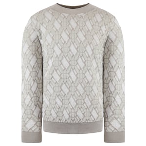 Suéter beige para hombre estampado emporio armani