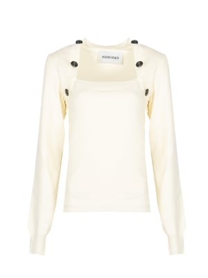 Silvian Heach Jersey Mujer Off-White