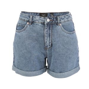 Shorts de mezclilla de tiro alto sueltos Vero Moda Zuri para mujer en denim