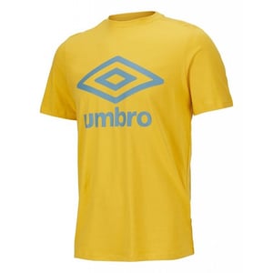 Umbro Logotipo grande Camiseta amarilla para hombres