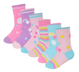 Calcetines de diseño unicornio para bebé niña | Paquete de 6 pares | Snob de calcetines | Calcetines de algodón suave - Unicornio