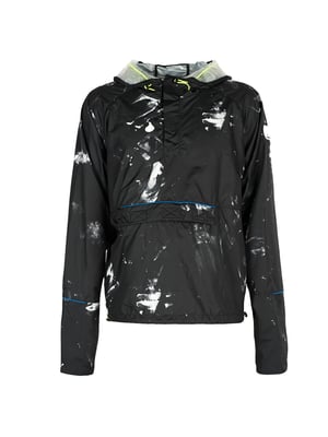 Les Hommes Chaqueta K Way del hombre negro, Blanco