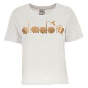 Camiseta blanca para mujer diadora sportswear