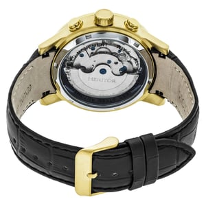 Reloj automático Heritor Hannibal semiesqueleto con correa de cuero