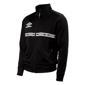 Umbro manga larga cremallera para hombre negro logo chaqueta de pista grabada 65805U 060