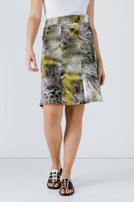 Falda Cloche de punto con estampado animal