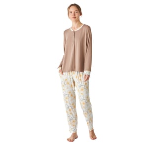Pijama manga larga estampada JJBEP1301 mujer