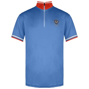 Rossignol manga corta 3/4 zip up azul/naranja hombre virage polo camisa rldmy10 793
