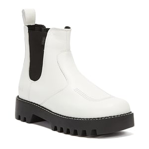 Patadas Kizziie Chelz Botas blancas para mujer