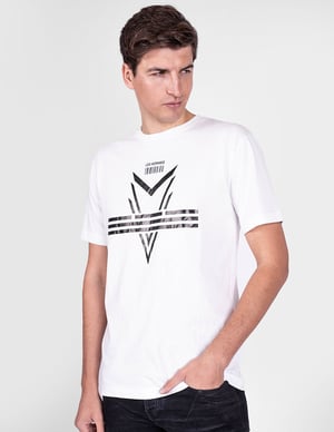 Les Hommes Camiseta Darts Hombre Blanco