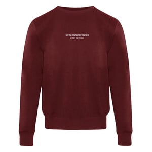 Sweaters para hombre de la tripulación de vino de manga larga de la manga larga de la manga de fin de semana