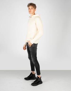 Takeshy Kurosawa Suéter Boucle del hombre cremoso