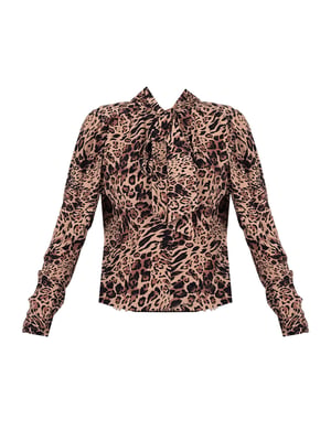 Patrizia Pepe Blusa de mujer negro, marrón