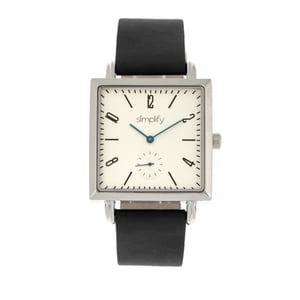 Simplifique el reloj con correa de cuero 5000