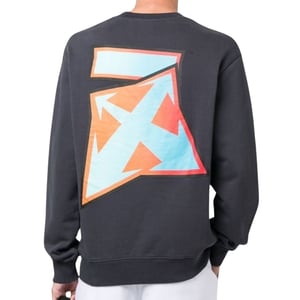 Off-White Sudadera azul marino Thunder Skate Fit con cuello redondo