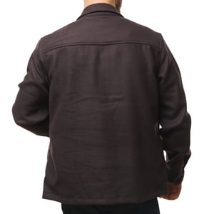 Chaqueta sobrecamisa marrón liso Sediment de Lyle & Scott