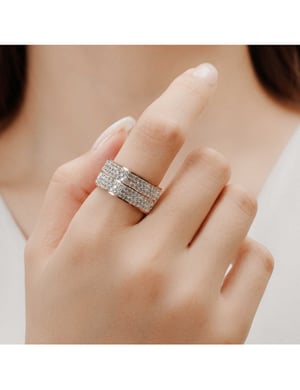 Anillo Elodie - Oro rosa y cristal