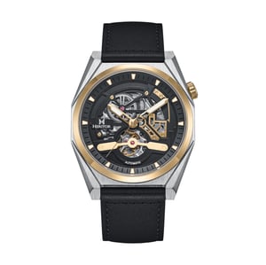Reloj automático Heritor Amadeus semiesqueleto con correa de cuero