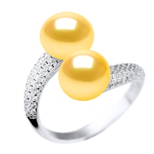 Llamarte a ti y a mí 2 cuentas de agua 9-10 mm joyas de oro amarillo dulce 925