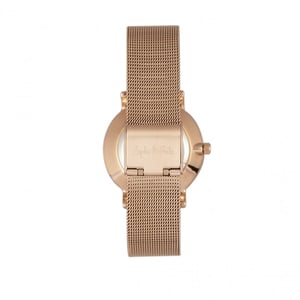 Reloj de pulsera de malla Sophie & Freda Savannah con cristales Swarovski