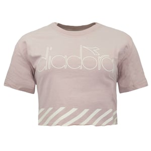 Camiseta de humo rosa para mujer de la diadora
