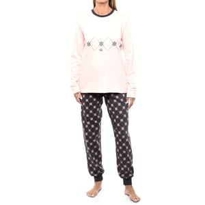 Pijama de invierno afelpado manga larga KLP2 mujer