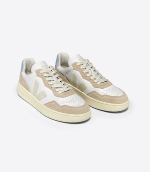 Zapatillas V-90 - Veja - Piel - Extra Blanco