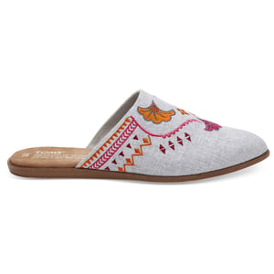 Toms Chambray jutti mula gris chanclas para mujer