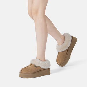 EVER AU Mujer Pantuflas De Piel - Topknot