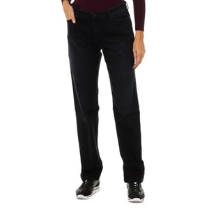 Pantalones largos tejanos con corte recto 6Y5J15-5DWPZ mujer