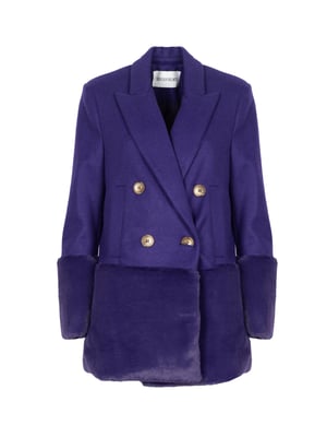 Silvian Heach Abrigo Nichiren de mujer Violeta