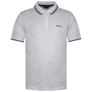 Ben Sherman Wide Twin Tipped Mens Gray Polo