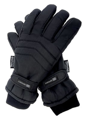 Guantes de esquí impermeables con aislamiento térmico 3M Thinsulate 40 gramos para hombre - Negro