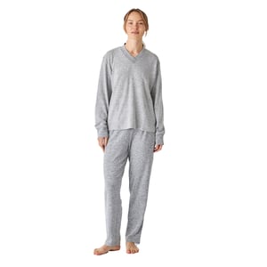 Pijama manga larga cuello en pico JJBEP1903 mujer
