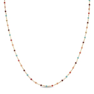 Collar Luxenter de Cuarzo Hidrotermal Multicolor acabado en oro amarillo de 18K - Nespo